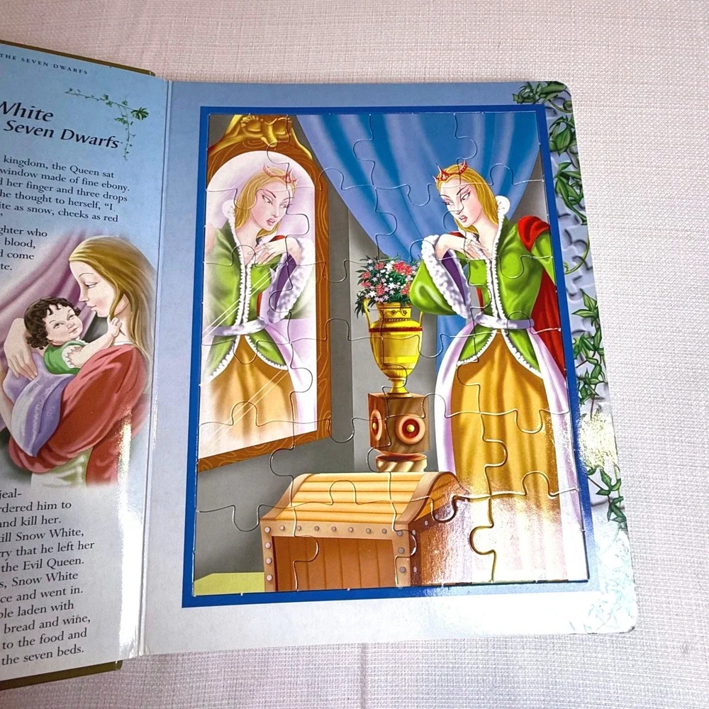 Fairy Tale Jigsaw Puzzle Book Snow White Rapunzel‎ Rumpelstiltskin Complete